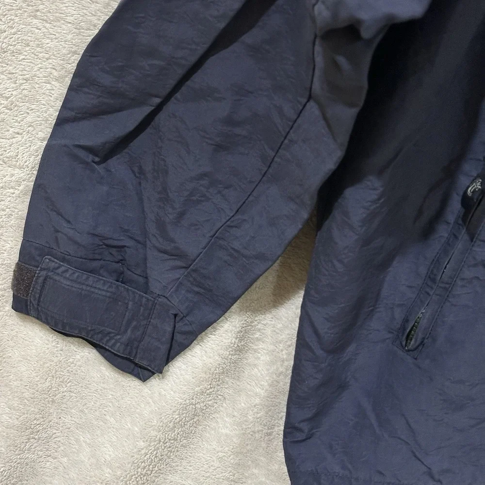 G.H. Bass & Co Navy Medium Windbreaker‎ 1/4 Zip Jacket Anorak Hiking Outdoor